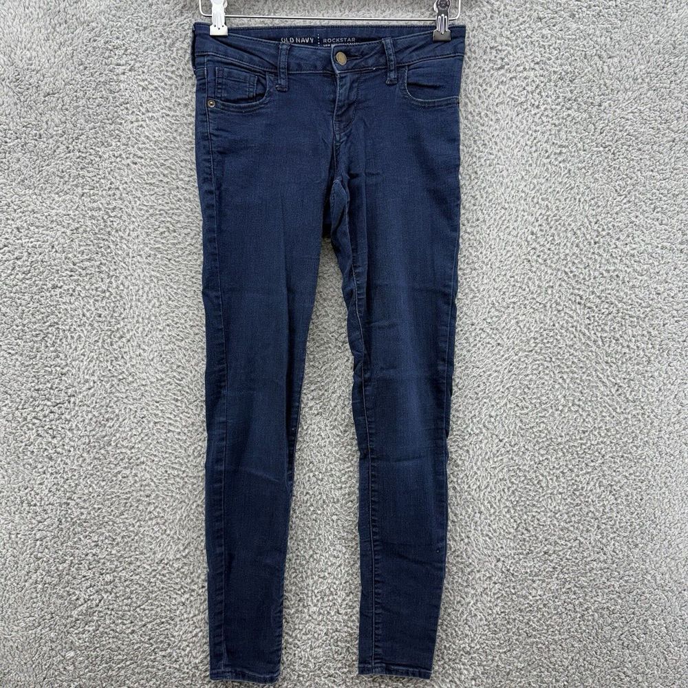Old Navy Womens Rockstar Super Skinny Medium Wash Low Rise Jeans‎ Size 0
